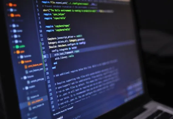 Source code displayed in a development environment